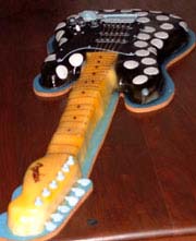 Happy birthday guitar-cake