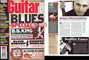 Американский журнал Guitar One опубликовал заметку об Арсене Шомахове (Ragtime)